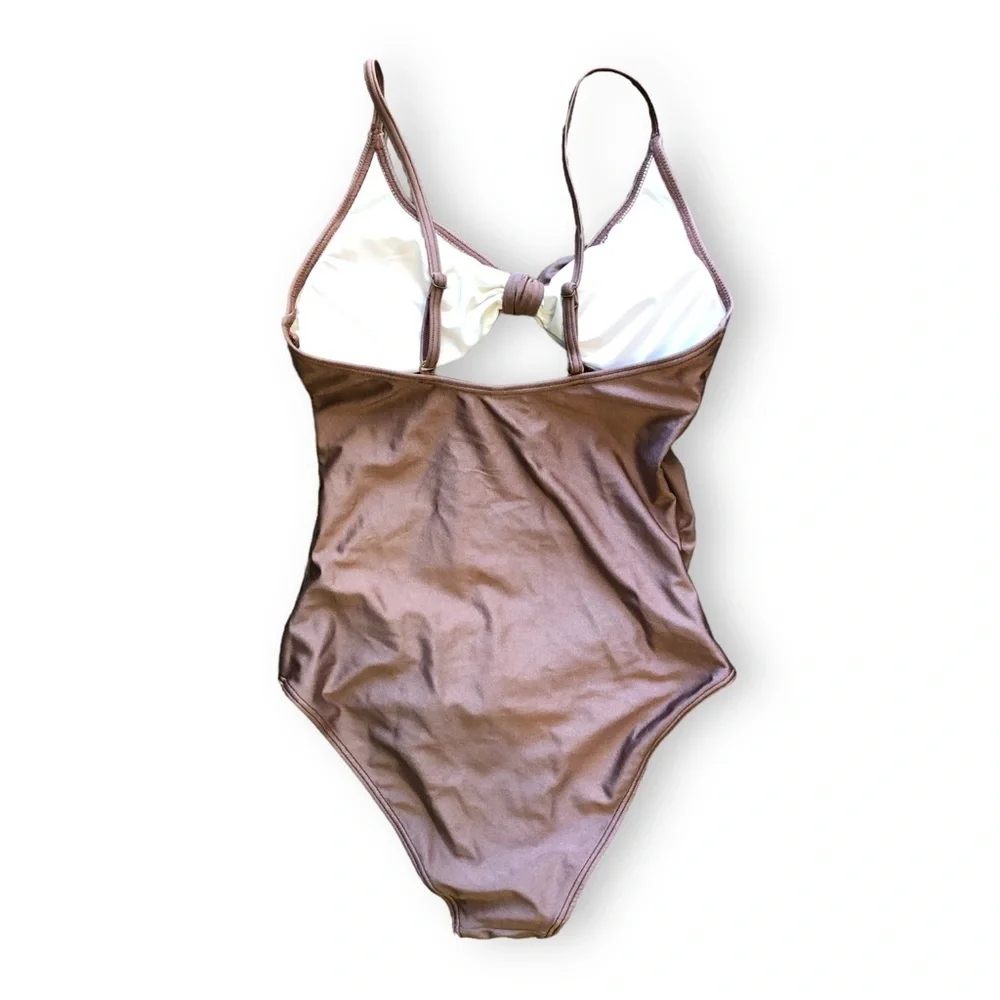 Rylee + Cru Key Hole One Piece Mulberry Shimmer